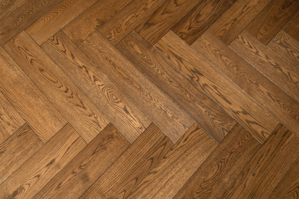istock Brown Oak wood floor  texture background. Woodgrain texture background. 1319207512