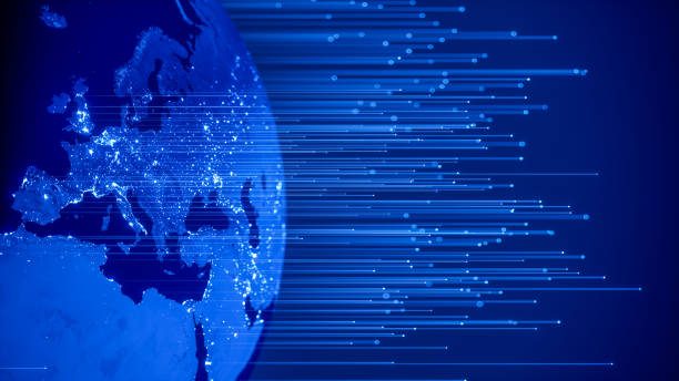 istock Europe Blue Globe With Fibers 1319209608