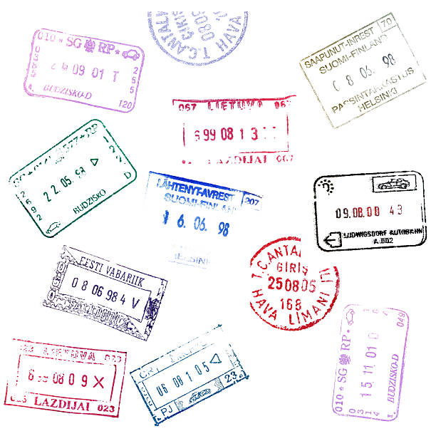 istock Colorful passport stamps 131921975