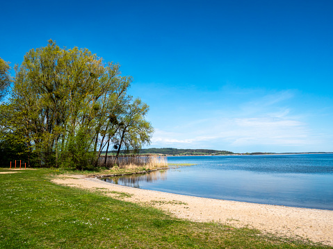 Kummerower See on the Mecklenburg Lake District in Germany