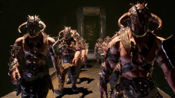 istock Ancient strong warriors return home after battle. The image is designed for military, historical and fantasy backgrounds. 3D Rendering. 1319221842