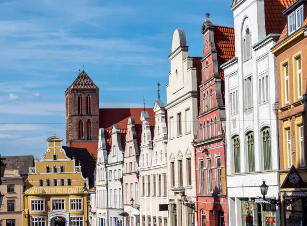 Old town of Rostock in Mecklenburg-Western Pomerania