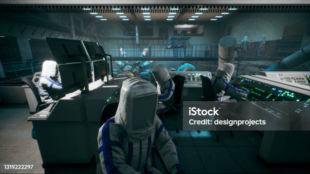 Time Machine Labatory A Scifi Laboratory With A Control Room For A Time Machine Or A ...