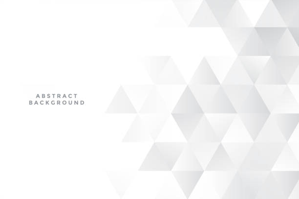 white triangles background with text space white triangles background with text space geometric background stock illustrations