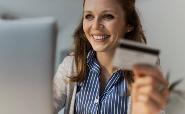 istock Woman doing online shopping 1319231055