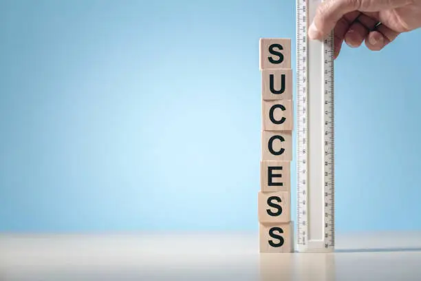 Photo of Measuring success background with copy space