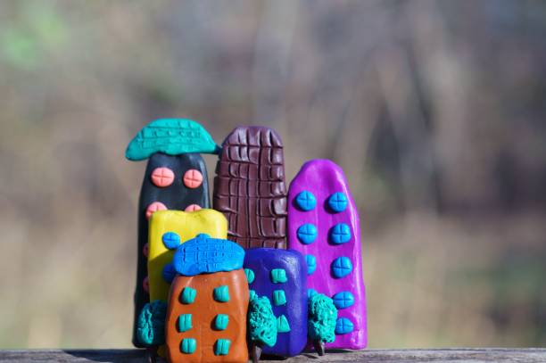 istock A toy house made of plasticine. 1319236061