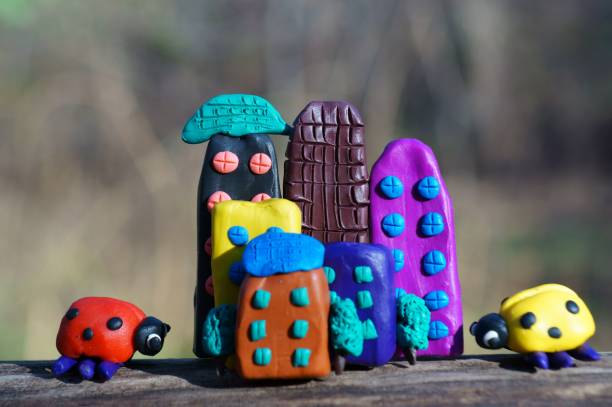 istock A toy house made of plasticine. 1319236161