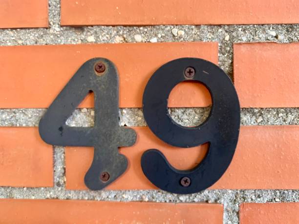 istock Address numbers sign in wall 1319238282