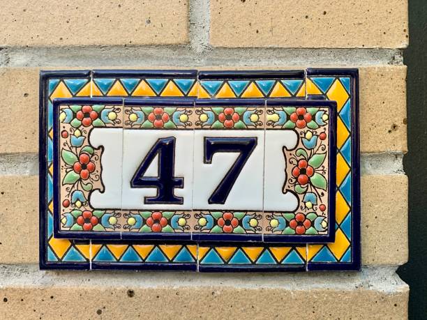 istock Address numbers sign in wall 1319238545