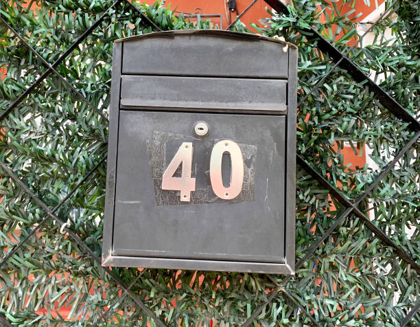 istock Address numbers sign in wall 1319238612