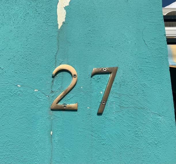 istock Address numbers sign in wall 1319238622