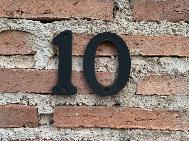 istock Address numbers sign in wall 1319238787