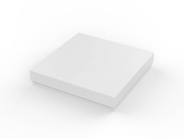 istock White slim square cardboard packaging box mockup, Craft paper box mock up template on isolated white background, 3d illustration 1319240178