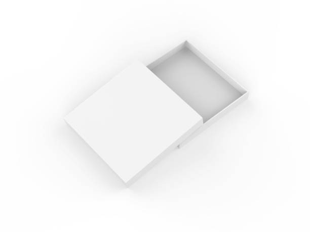 istock White slim square cardboard packaging box mockup, Craft paper box mock up template on isolated white background, 3d illustration 1319240201
