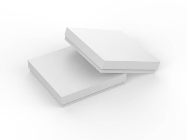 istock White slim square cardboard packaging box mockup, Craft paper box mock up template on isolated white background, 3d illustration 1319240208