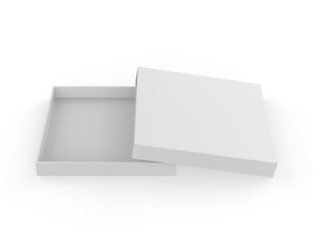 istock White slim square cardboard packaging box mockup, Craft paper box mock up template on isolated white background, 3d illustration 1319240213