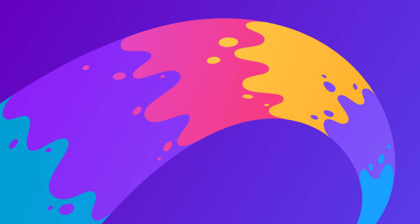 스플래시 액체 폭발 추상 - backgrounds abstract swirl vector stock illustrations