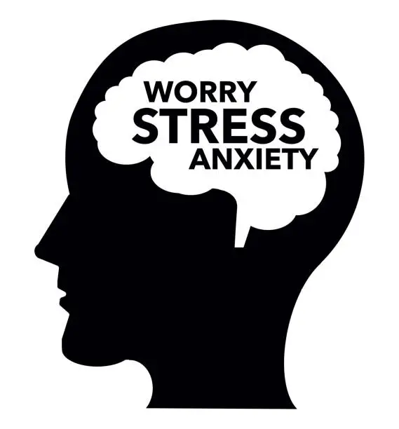 Vector illustration of Stress and anxiety