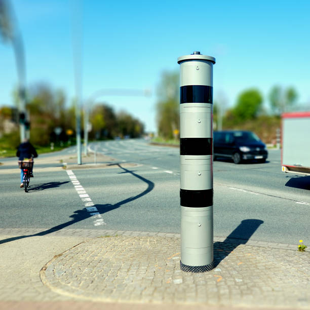 istock Radar system for measuring speed at an intersection in Germany 1319247282