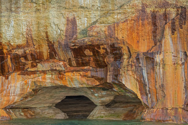 istock Mineral Stained Cliff Pictured Rocks 1319248161