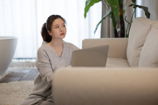 istock Young Asian women working at home 1319251766