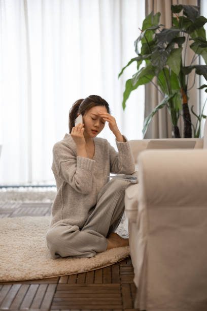istock Young Asian women working at home 1319252298