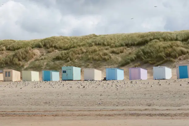 Beach huts at Texel, The Netherlands