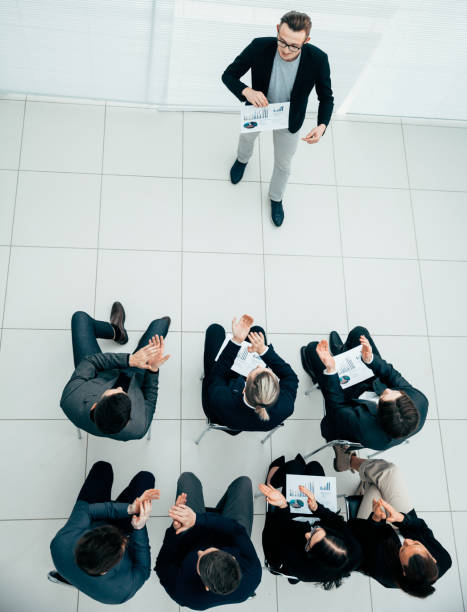istock Manager talking about financial success at a work meeting 1319257946