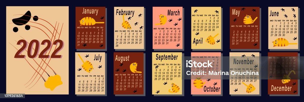 Ilustración de Calendario De Doce Meses 2022 Año Del Tigre Lindo Cachorro  De Tigre De Dibujos Animados En Diferentes Poses Calendario Europeo y más  Vectores Libres de Derechos de 2022 - iStock