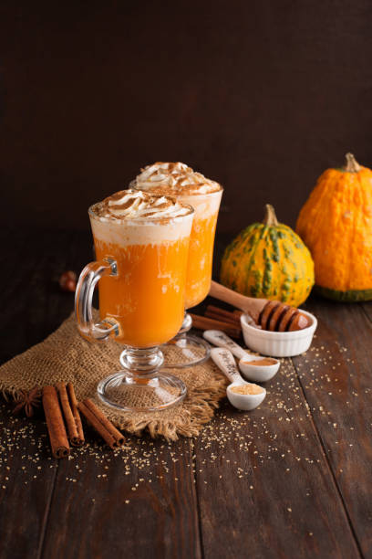 istock Pumpkin spice latte with whipped cream 1319267868