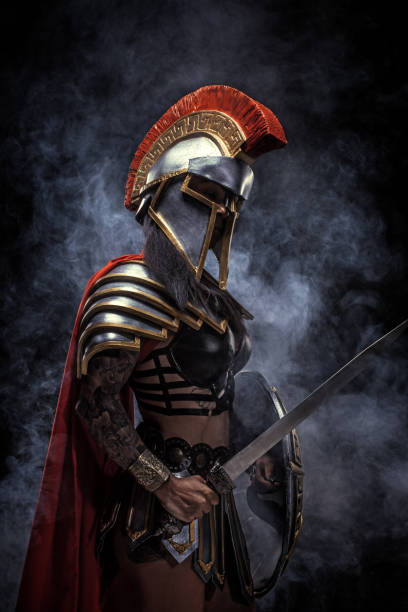 istock A senior female Warrior Gladiator holding a weapon 1319270431