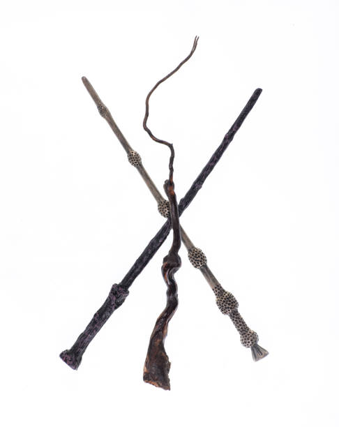 istock sorcerer magic wand isolated on white background 1319282472