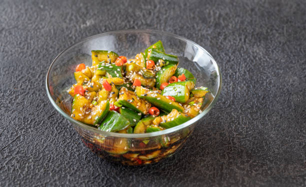 istock Bowl of Chinese smashed cucumber salad 1319285761