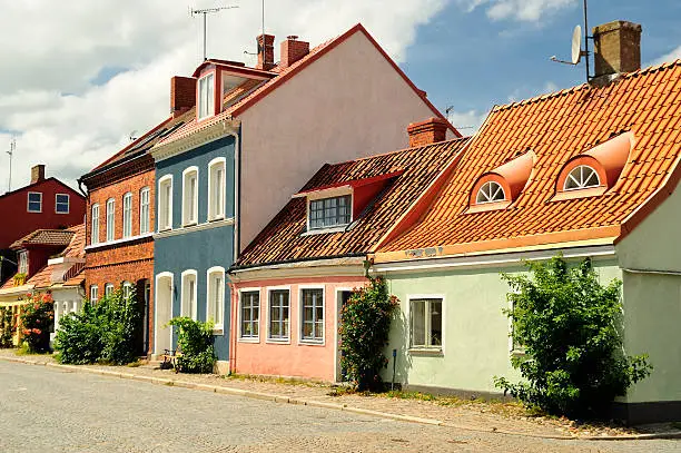 Old Houses in Ystad in the south of Sweden.