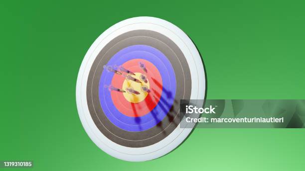 Hitting The Vaccination Target Stock Photo - Download Image Now - Accuracy, Aiming, Archery