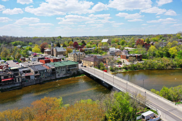 istock Aerial of downtown Paris, Ontario, Canada 1319314096