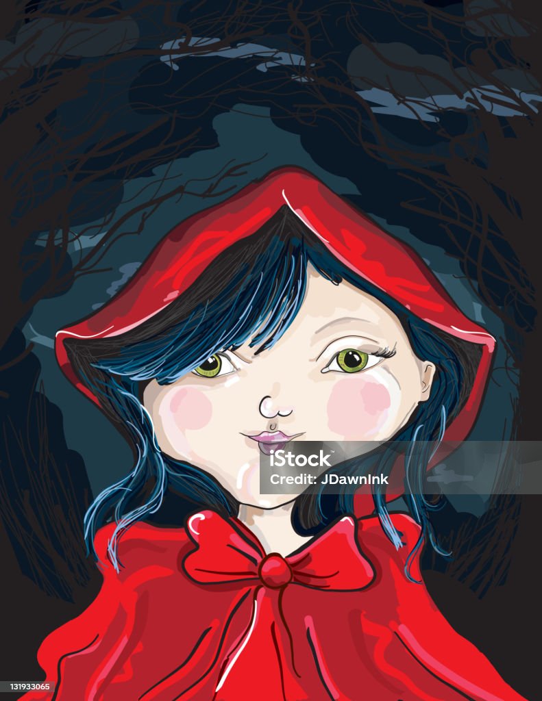 Caperucita roja - arte vectorial de Adolescente libre de derechos
