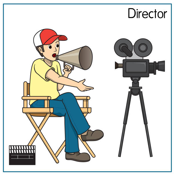 Vector Illustration Of Film Director Isolated On White Background Jobs And  Occupations Concept Cartoon Characters Education And School Kids Coloring  Page Printable Activity Worksheet Flashcard Stock Illustration - Download  Image Now - iStock