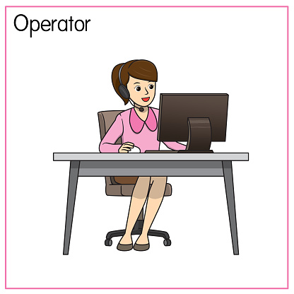 Vector Illustration Of Operator Isolated On White Background Jobs And ...