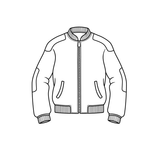 Vector illustration of jacket isolated on white background. Clothing costumes and accessories concept. Cartoon characters. Education and school kids coloring page, printable, activity, worksheet, flashcard. Vector illustration of jacket isolated on white background. Clothing costumes and accessories concept. Cartoon characters. Education and school kids coloring page, printable, activity, worksheet, flashcard. mens fashion stock illustrations