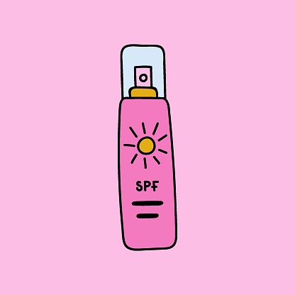Colorful Sunscreen Protrait Cute And Colorful Hand Drawn Vector Sunscreen Stock Illustration ...