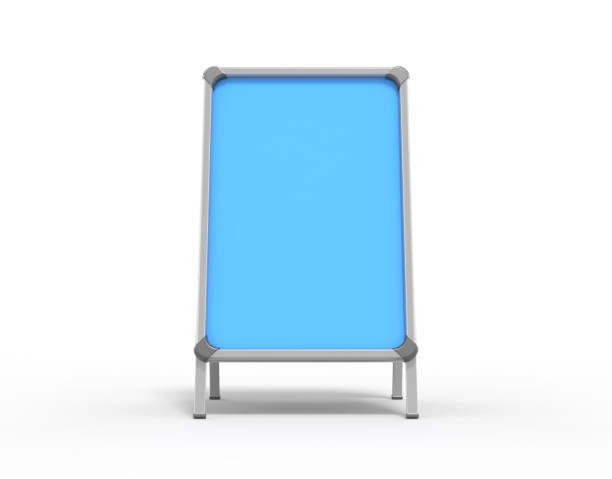 istock Metallic Outdoor Stand Mockup Set, isolated 1319340153