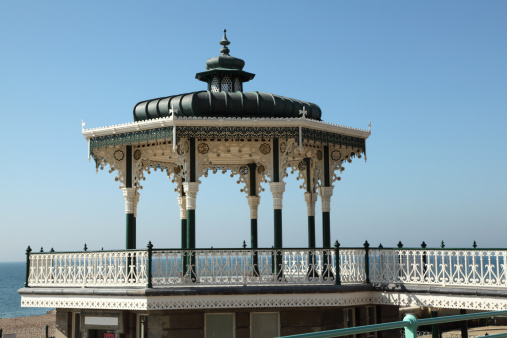 The band stand at Brighton on a sunny afternoon with blue sky