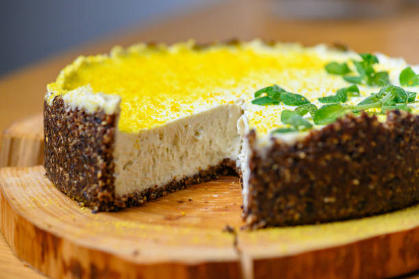 istock Vegan nut cake. Lime and Chocolate Cashew Tart 1319360196