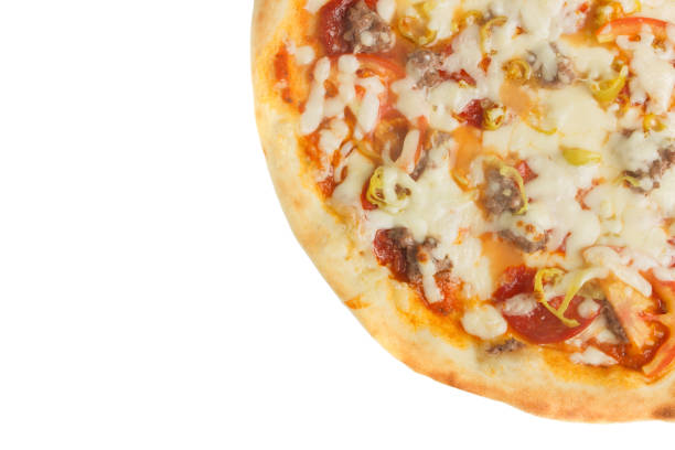 istock Baked pizza with cheese, tomatoes and mushrooms 1319368705