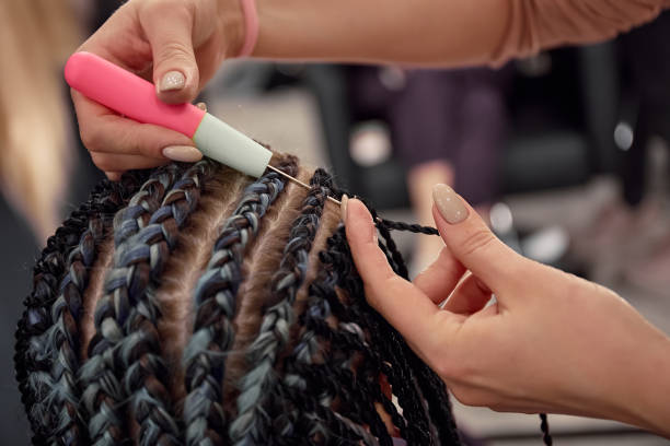 Beauty salon master works, Afro-braids and dreadlocks Beauty salon master works, Afro-braids and dreadlocks braided stock pictures, royalty-free photos & images