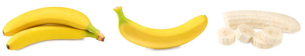 istock fresh banana isolated on white background. exotic. tropical. clipping path 1319384087