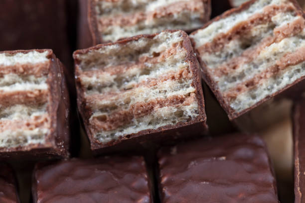 istock crispy waffles with chocolate filling and covered with chocolate 1319390878