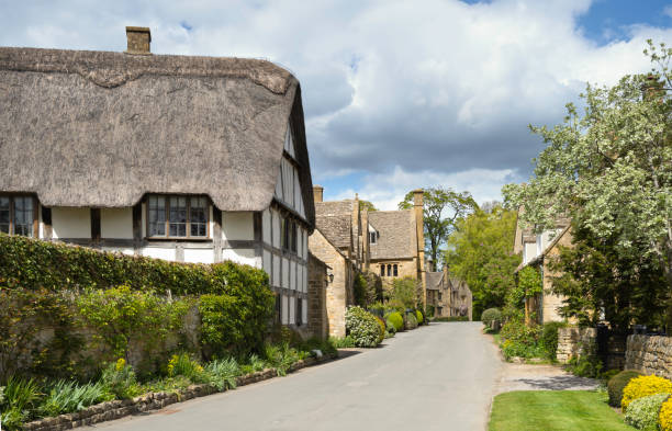 istock Thatched cottage at Stanton, Gloucestershire, Cotswolds, England 1319397110